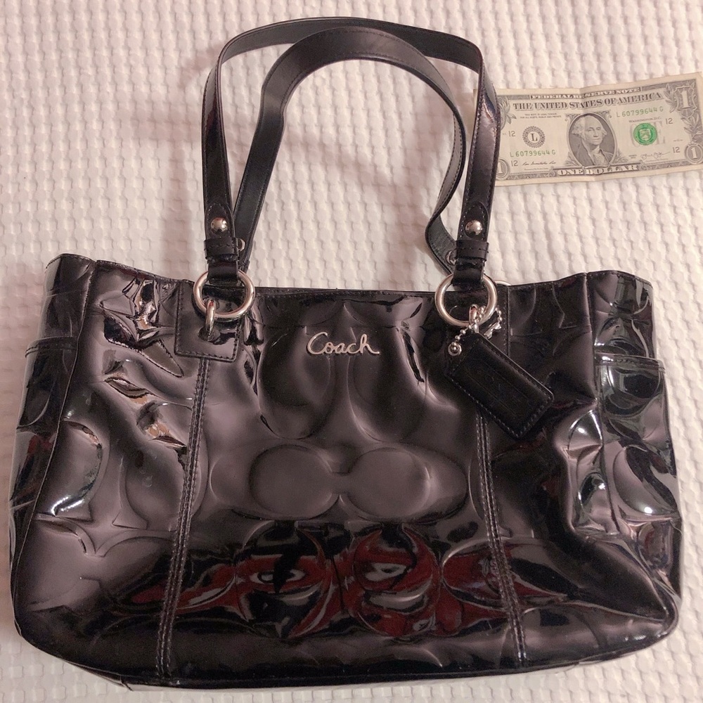 Coach purse (black patent leather)